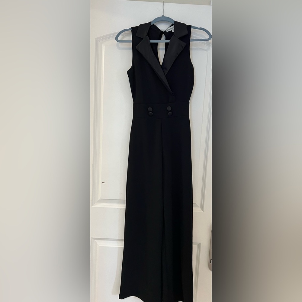 Tuxedo style jumpsuit